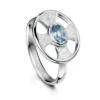 Cross Of The Kirk Blue Topaz Ring In Crystal Enamel -Outlet Jewel Orix Store BT ESR246 CRYST uprightcopy