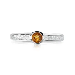 Matrix Citrine Ring In Sterling Silver