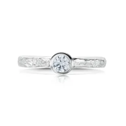 Matrix Cubic Zirconia Ring In Sterling Silver -Outlet Jewel Orix Store CZ SR0215 face