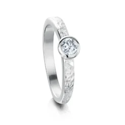 Matrix Cubic Zirconia Ring In Sterling Silver