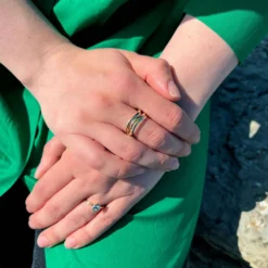 Contemporary 0.40ct Solitaire Diamond Ring In 9ct Yellow Gold -Outlet Jewel Orix Store DR181 9WYR160 Contemporarysolitairering TidalRingmodelled scaled