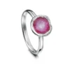 Lunar Bright Petite Ring In Hot Pink Enamel -Outlet Jewel Orix Store ER00249 HPINK