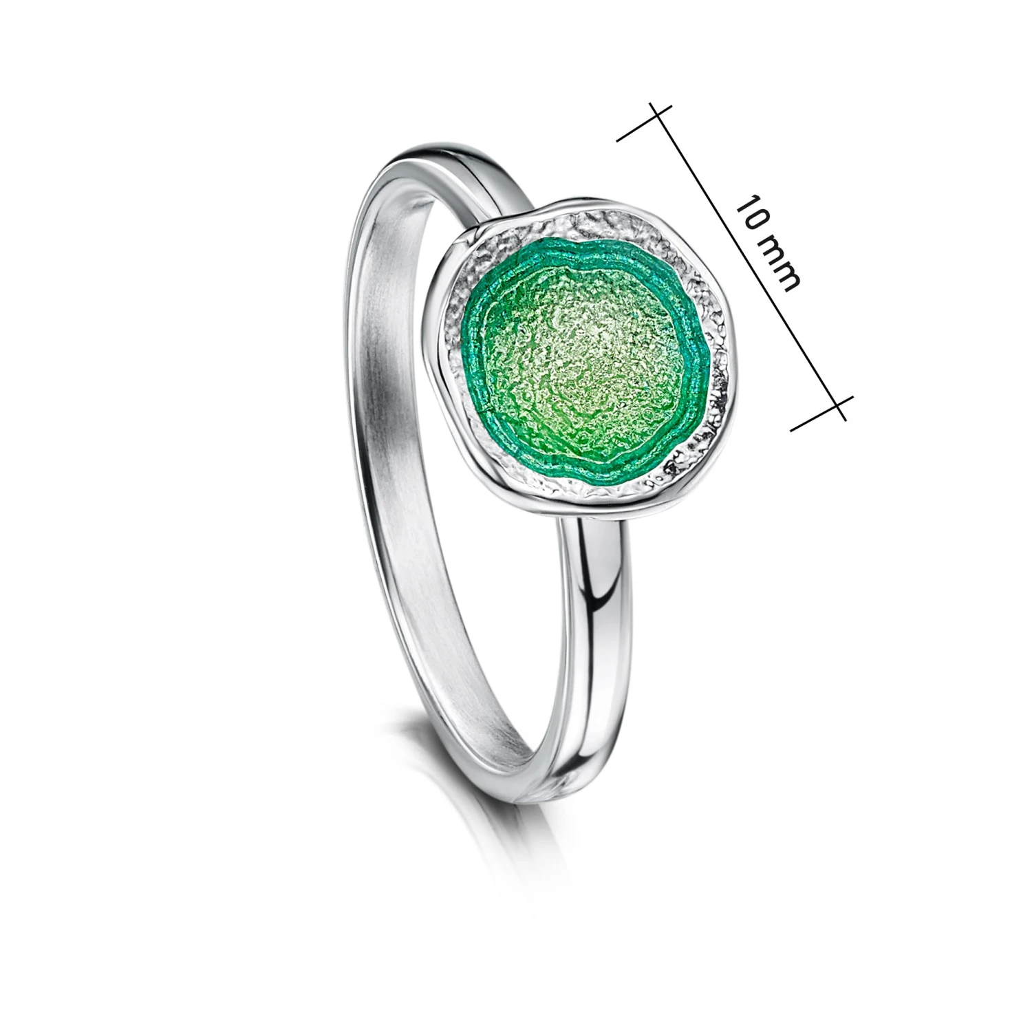 Lunar Bright Petite Ring In Spring Green Enamel 4 Lunar Bright Petite Ring In Spring Green Enamel - Image 2