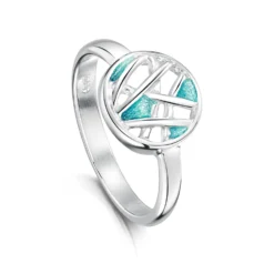 Small Creel Ring In Storm Enamel