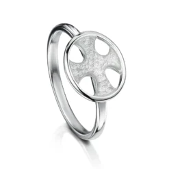 Cross Of The Kirk Small Ring In Crystal Enamel
