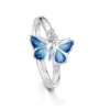 Holly Blue Butterfly Enamel Charm Ring -Outlet Jewel Orix Store ER0286 HOLLY