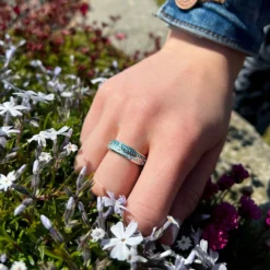 Skyran Sterling Silver Ring In Storm Enamel -Outlet Jewel Orix Store ER100 Skyranringinstorm2