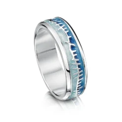 Skyran Sterling Silver Ring In Twilight Enamel