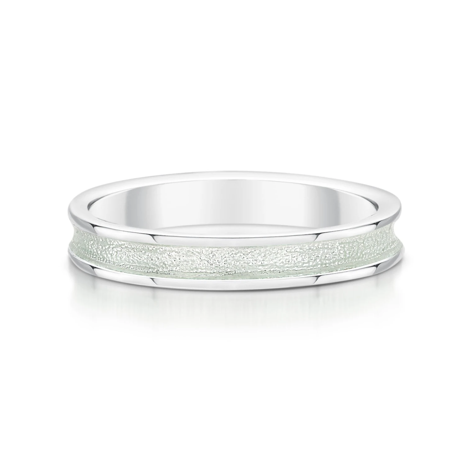 Halo Sterling Silver Ring In Crystal Enamel 4 Halo Sterling Silver Ring In Crystal Enamel - Image 2