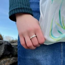 Halo Sterling Silver Ring In Crystal Enamel 9 Halo Sterling Silver Ring In Crystal Enamel -Outlet Jewel Orix Store ER121 Crystal Modelled1 scaled