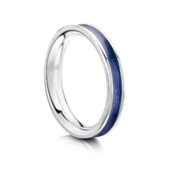 Halo Sterling Silver Ring In Purple Enamel
