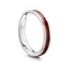 Halo Sterling Silver Ring In Red Enamel -Outlet Jewel Orix Store ER121 RED upright