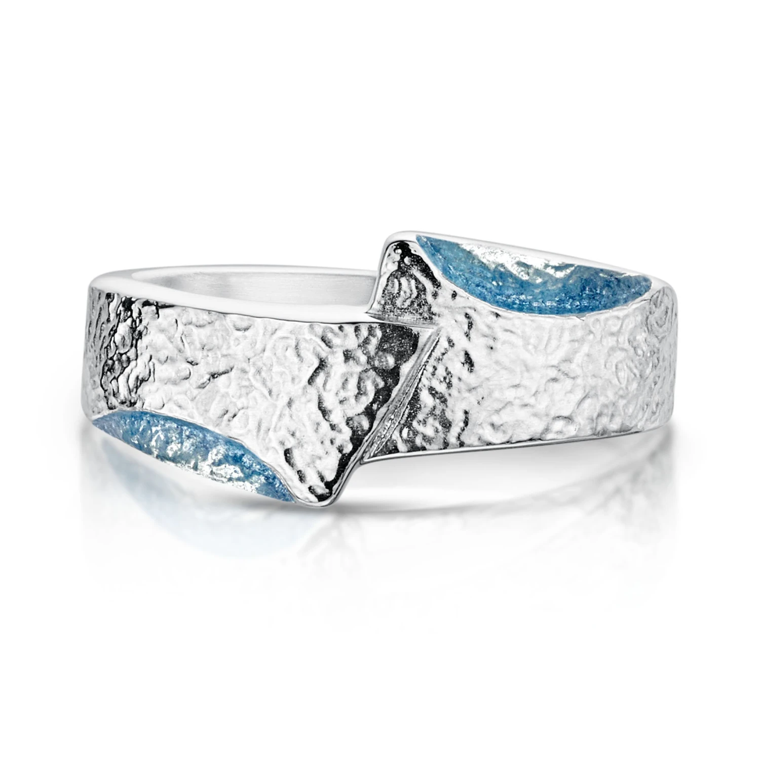 Standing Stones Enamel Ring In Sterling Silver 4 Standing Stones Enamel Ring In Sterling Silver - Image 2