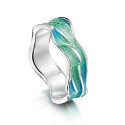 Sea Motion Ring In Shallows Enamel
