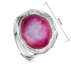 Lunar Bright Ring In Hot Pink Enamel 7 Lunar Bright Ring In Hot Pink Enamel -Outlet Jewel Orix Store ER249 HPINK size