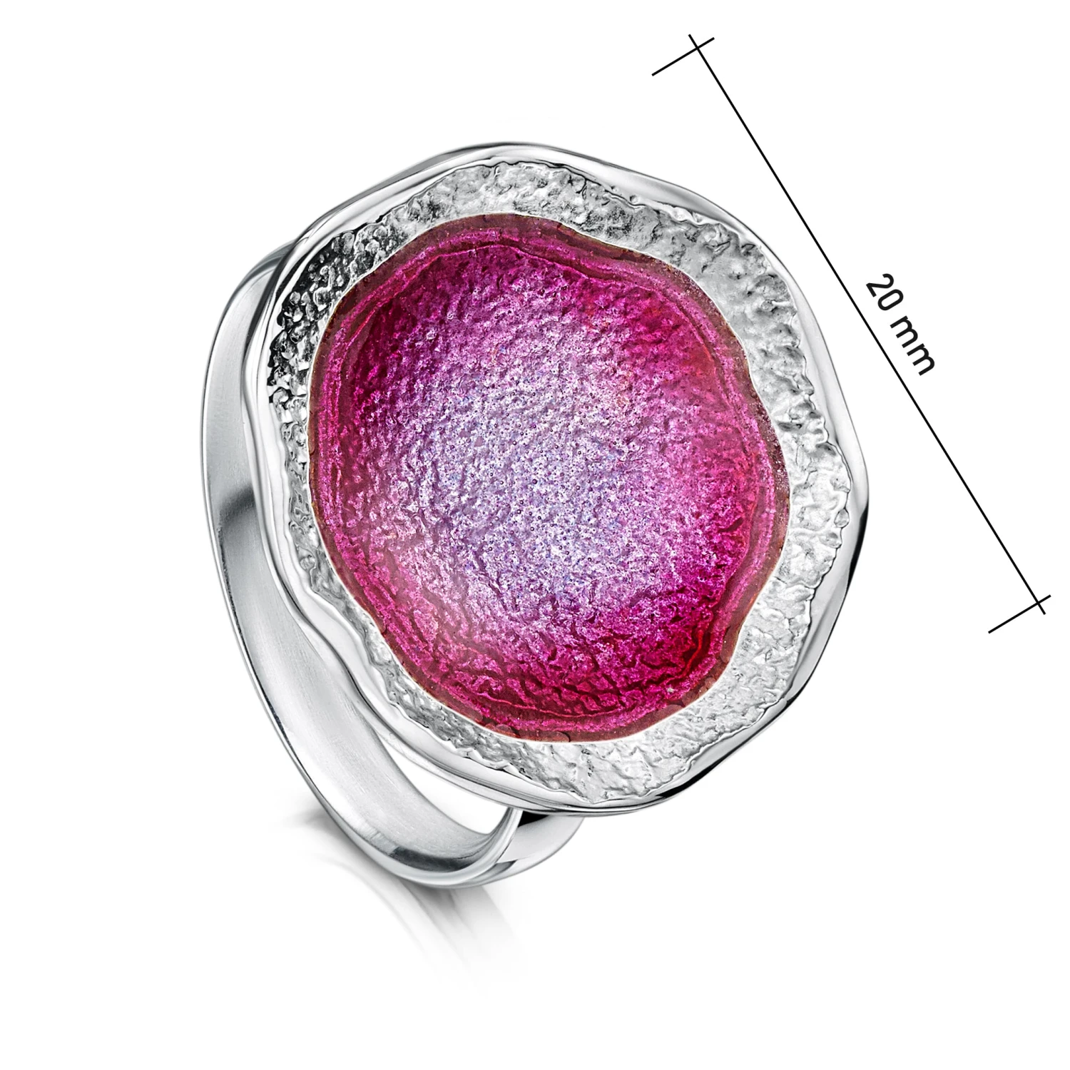 Lunar Bright Ring In Hot Pink Enamel 5 Lunar Bright Ring In Hot Pink Enamel - Image 3