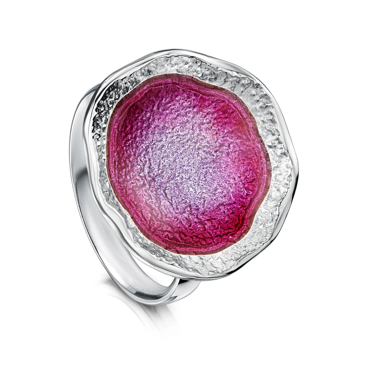 Lunar Bright Ring In Hot Pink Enamel 4 Lunar Bright Ring In Hot Pink Enamel - Image 2