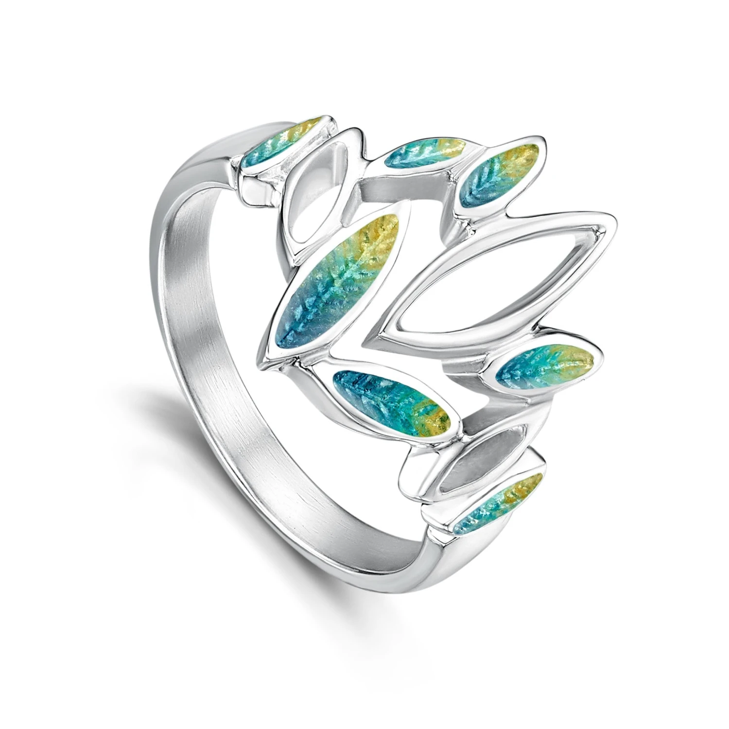 Seasons Sterling Silver Ring In Summer Enamel 3 Seasons Sterling Silver Ring In Summer Enamel