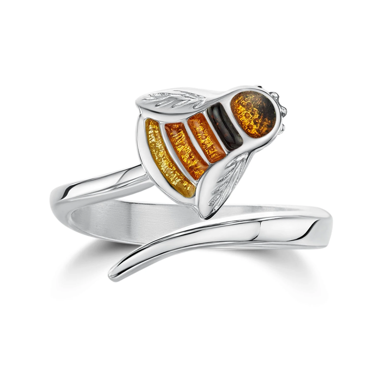 Great Yellow Bumblebee Ring In Sterling Silver 3 Great Yellow Bumblebee Ring In Sterling Silver