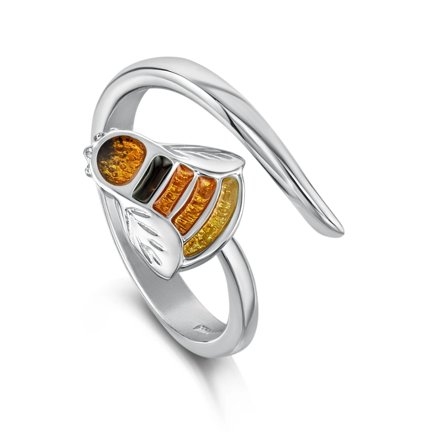 Great Yellow Bumblebee Ring In Sterling Silver 5 Great Yellow Bumblebee Ring In Sterling Silver - Image 3