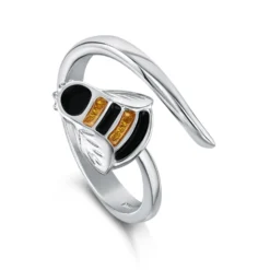 Bumblebee Enamel Ring In Sterling Silver -Outlet Jewel Orix Store ER273 YELBK upright