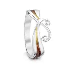 New Wave Dress Ring In Flame Enamel