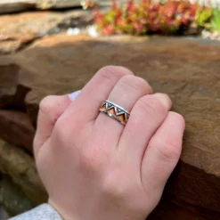 Skara Shard Enamel Ring In Sterling Silver