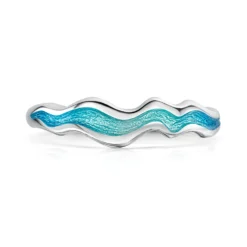 River Ripples Sterling Silver Ring In Shallows Enamel 7 River Ripples Sterling Silver Ring In Shallows Enamel -Outlet Jewel Orix Store ER87 SHAL face