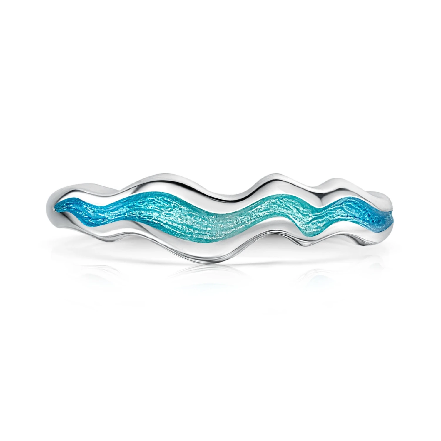 River Ripples Sterling Silver Ring In Shallows Enamel 4 River Ripples Sterling Silver Ring In Shallows Enamel - Image 2