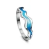 River Ripples Sterling Silver Ring In Tropical Enamel -Outlet Jewel Orix Store ER87 TROP upright