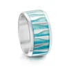 Hoxa Reflections Enamelled Ring In Sterling Silver -Outlet Jewel Orix Store ERX119 SHAL upright