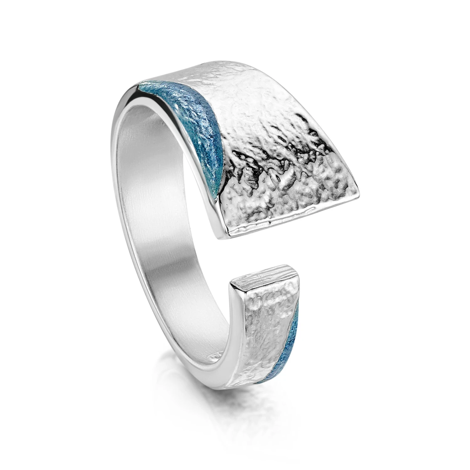 Standing Stones Open Enamel Ring In Sterling Silver 4 Standing Stones Open Enamel Ring In Sterling Silver - Image 2