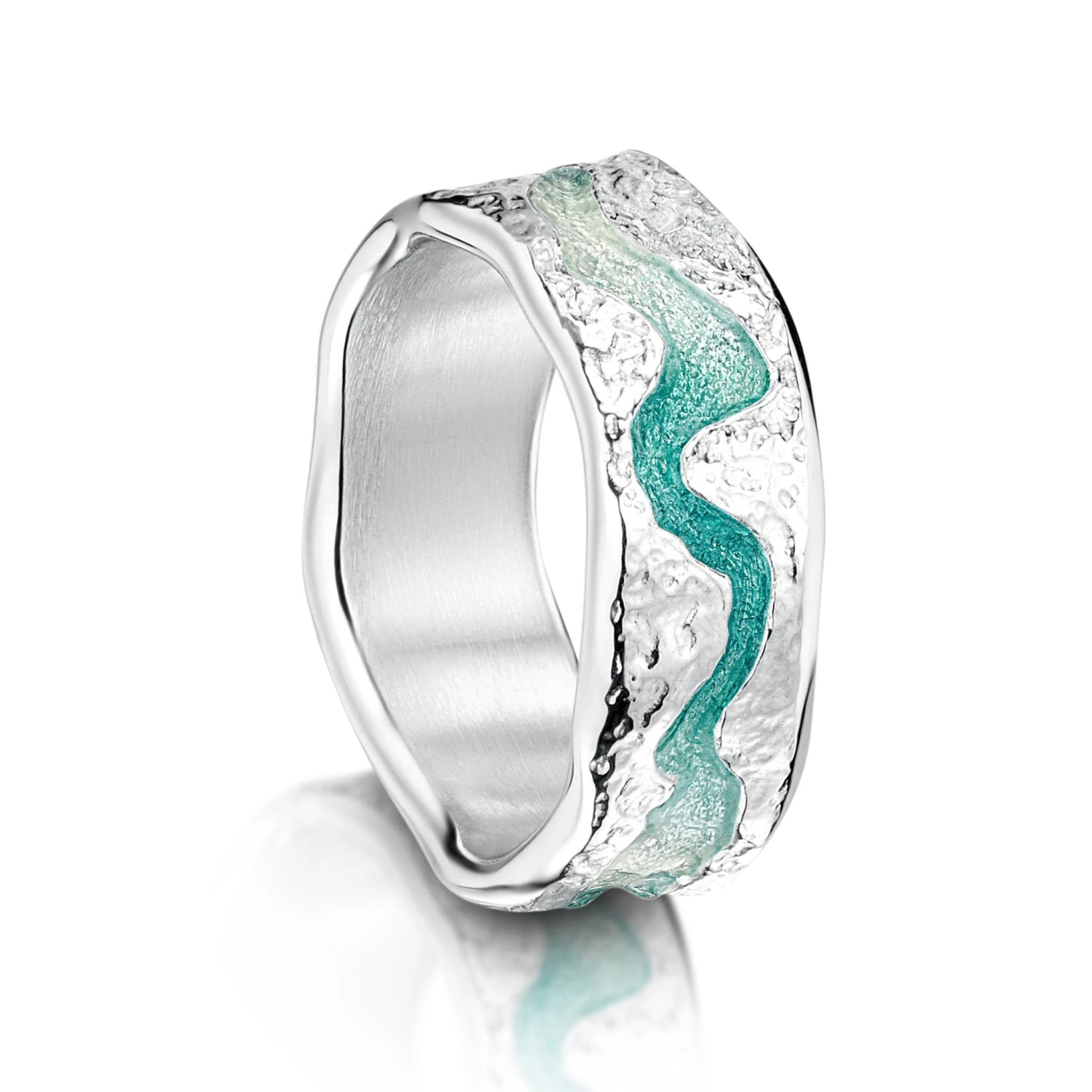 Lava Stream Dress Ring In Surf Enamel 3 Lava Stream Dress Ring In Surf Enamel
