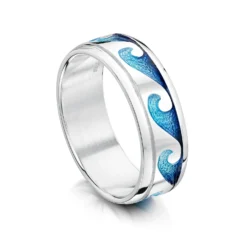 Sterling Silver Breckon Dress Ring In Pentland Enamel