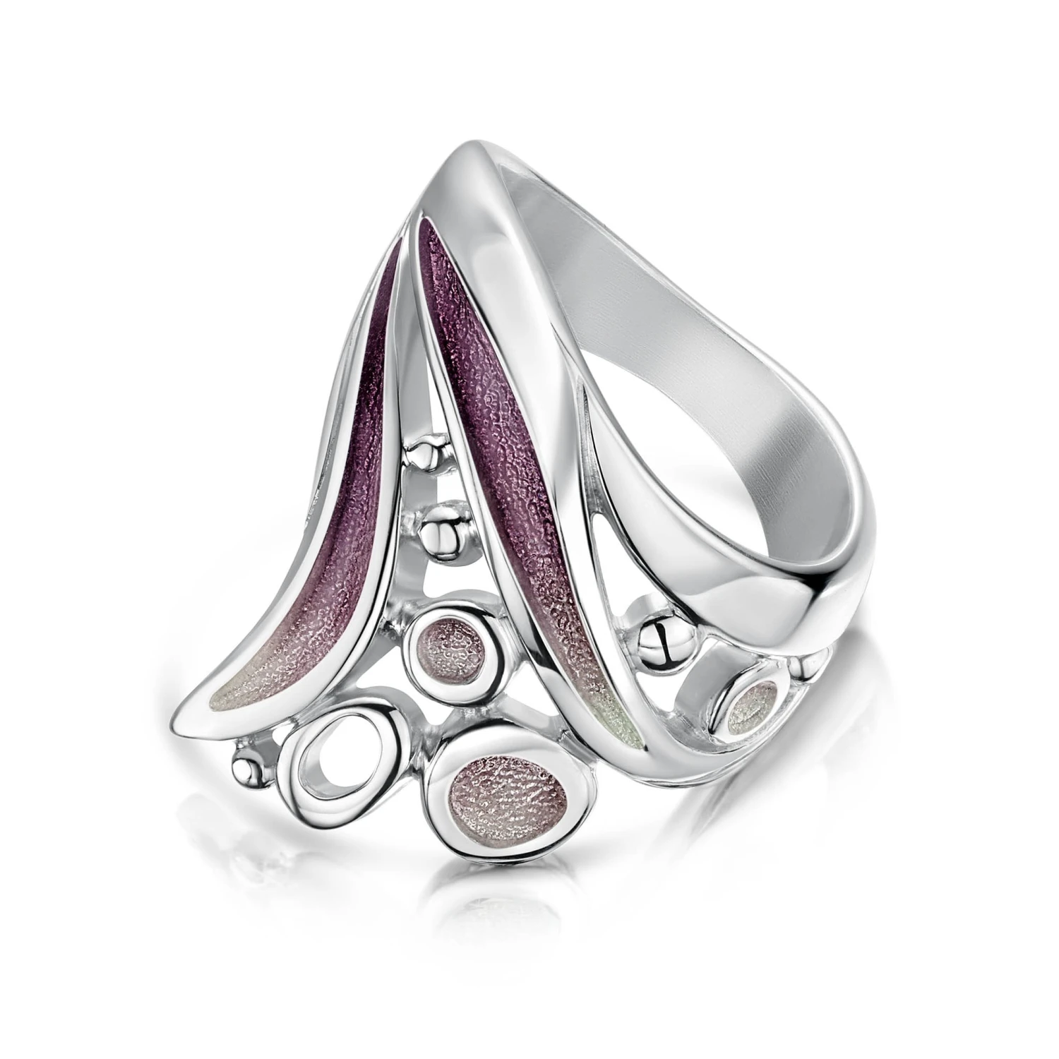 Arctic Stream Large Ring In Champagne Enamel 4 Arctic Stream Large Ring In Champagne Enamel - Image 2