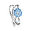 Primula Scotica 1-flower CZ Ring In Forget-Me-Not Blue -Outlet Jewel Orix Store ESR140 FMNB upright
