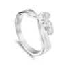 New Wave Cubic Zirconia Duo Ring In Crystal Enamel -Outlet Jewel Orix Store ESR71 CRYST upright