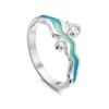 River Ripples 3mm Cubic Zirconia Ring In Shallows Enamel -Outlet Jewel Orix Store ESR88 SHAL upright