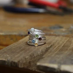 Matrix Citrine Ring In Sterling Silver -Outlet Jewel Orix Store Matrixringstackonbench2 cf501f3f 9b7e 448a bf9a 0deac6559aa8