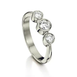 Trilogy Diamond Dress Ring In Platinum