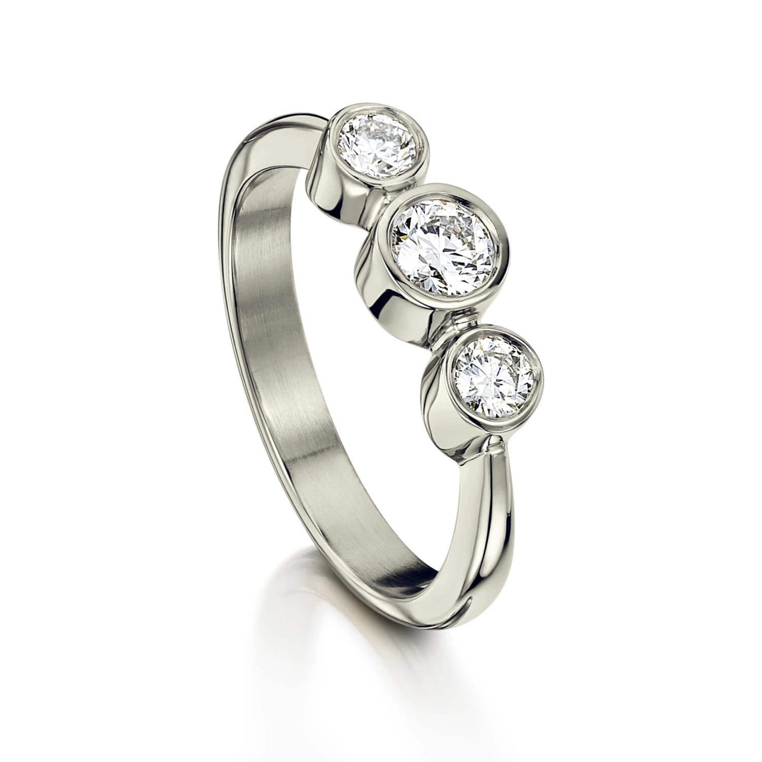 Trilogy Diamond Dress Ring In Platinum 3 Trilogy Diamond Dress Ring In Platinum