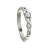 Celtic Twist 0.09ct Diamond Solitaire Ring In Platinum -Outlet Jewel Orix Store PLT DR173 upright