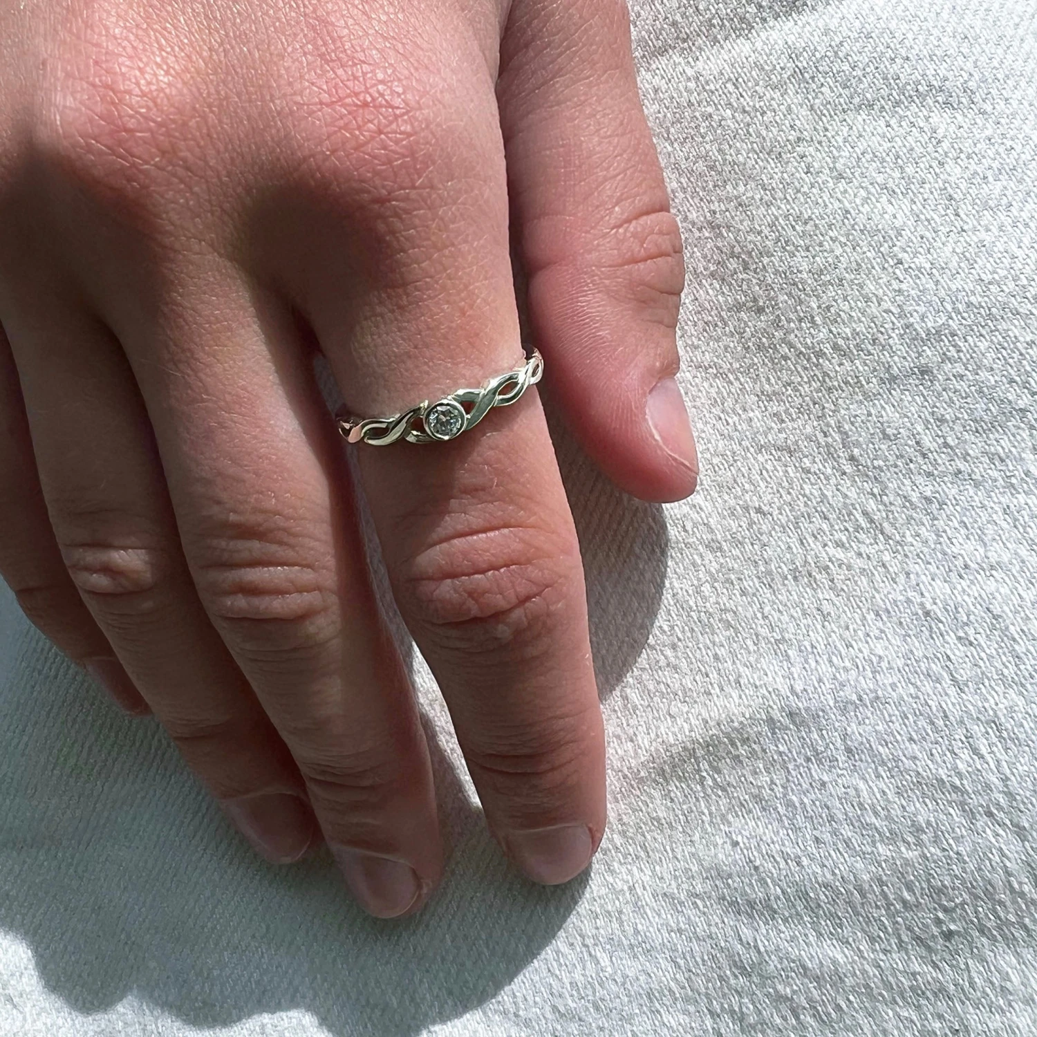 Celtic Twist 0.09ct Diamond Solitaire Ring In Platinum 4 Celtic Twist 0.09ct Diamond Solitaire Ring In Platinum - Image 2