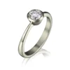 Contemporary 0.50ct Solitaire Diamond Ring In Platinum -Outlet Jewel Orix Store PLT DR182 upright