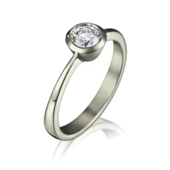 Contemporary 0.50ct Solitaire Diamond Ring In Platinum