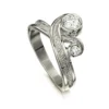 New Wave Double Diamond Dress Ring In Platinum -Outlet Jewel Orix Store PLT DR201 upright