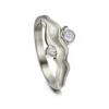 River Ripples 3mm & 2mm Diamond Engagement Ring In Platinum -Outlet Jewel Orix Store PLT DR88 upright