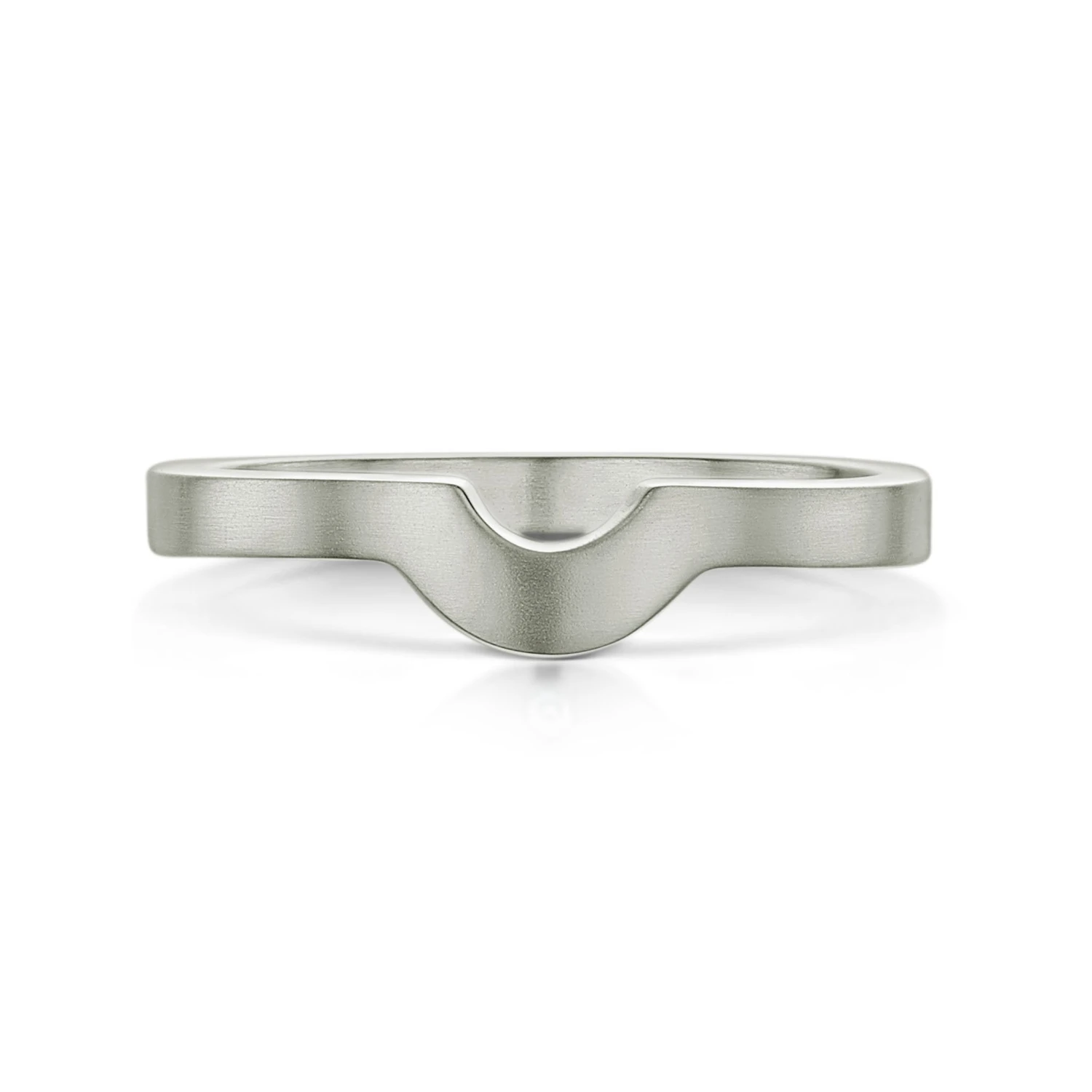Arch Wedding Band In Platinum (R0181) 4 Arch Wedding Band In Platinum (R0181) - Image 2
