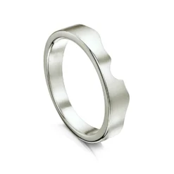 River Ripples Wedding Band In Platinum