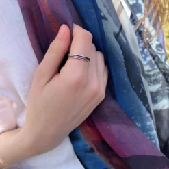 Halo Sterling Silver Ring In Pink Enamel